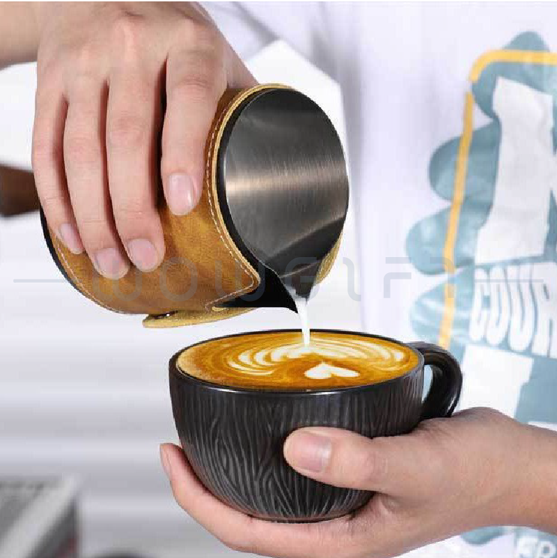 復古皮革泡茶杯套組客製．304不鏽鋼便攜茶具