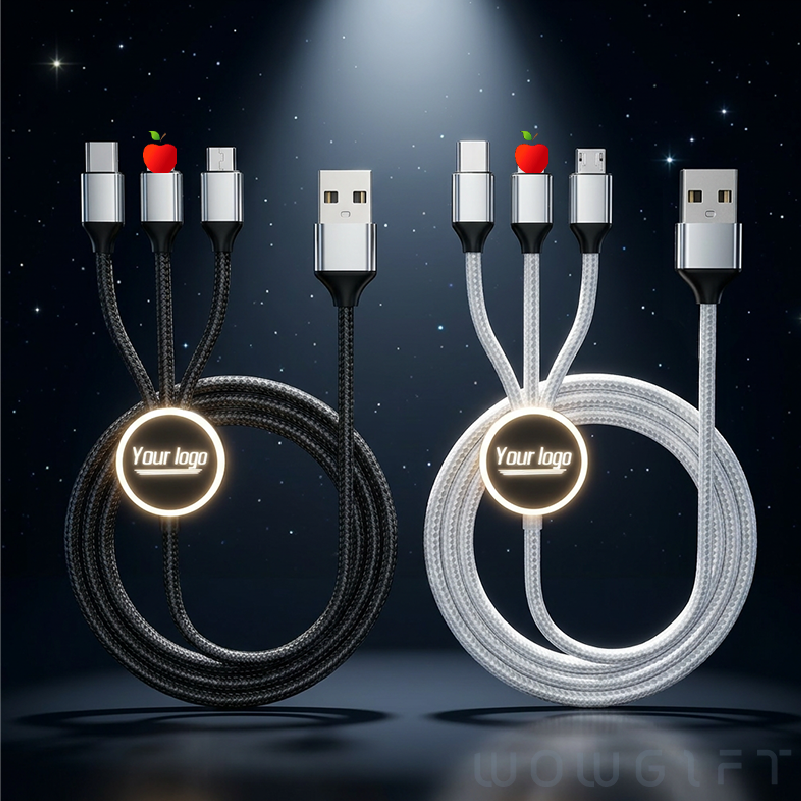 客製發光充電線．三合一充電線