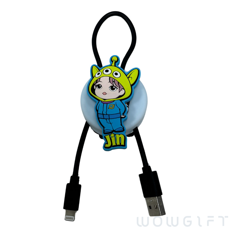 客製公仔充電線．造型充電線收納盒