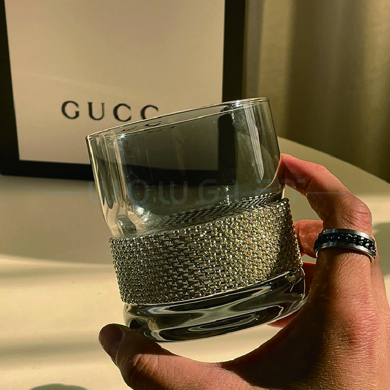 鑽石紋威士忌杯．玻璃烈酒杯．高質感酒吧禮贈品