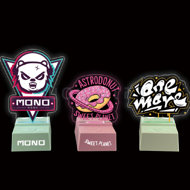 壓克力LED小夜燈客製．LOGO發光燈牌