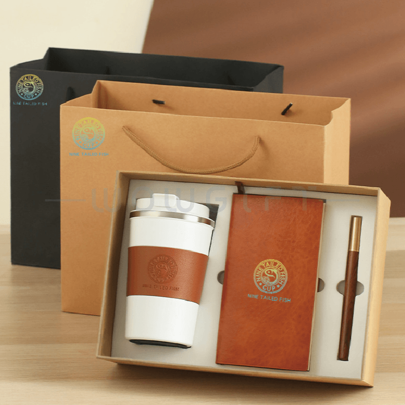 企業高端商務禮品套裝客製，吸管杯｜筆記本｜原子筆禮盒組