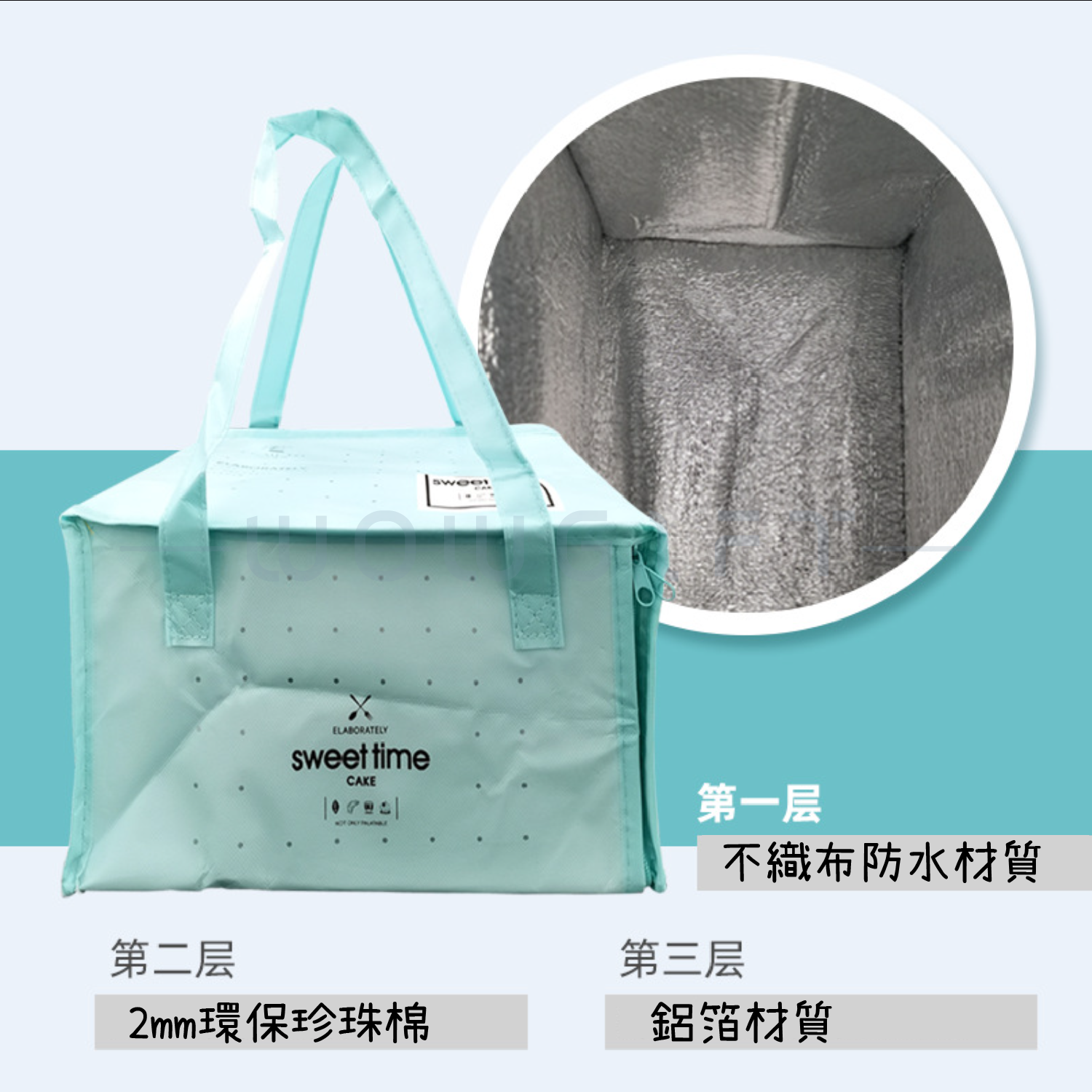 彩印蛋糕保溫袋客製．無紡布手提保冷袋．外送冷藏袋