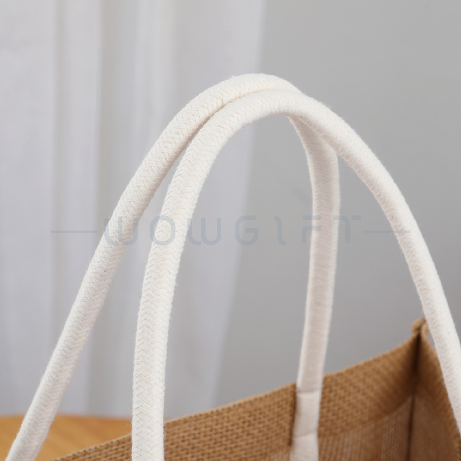 黃麻布購物袋 A4 橫式客製．全彩彩印．企業贈品／展會提袋