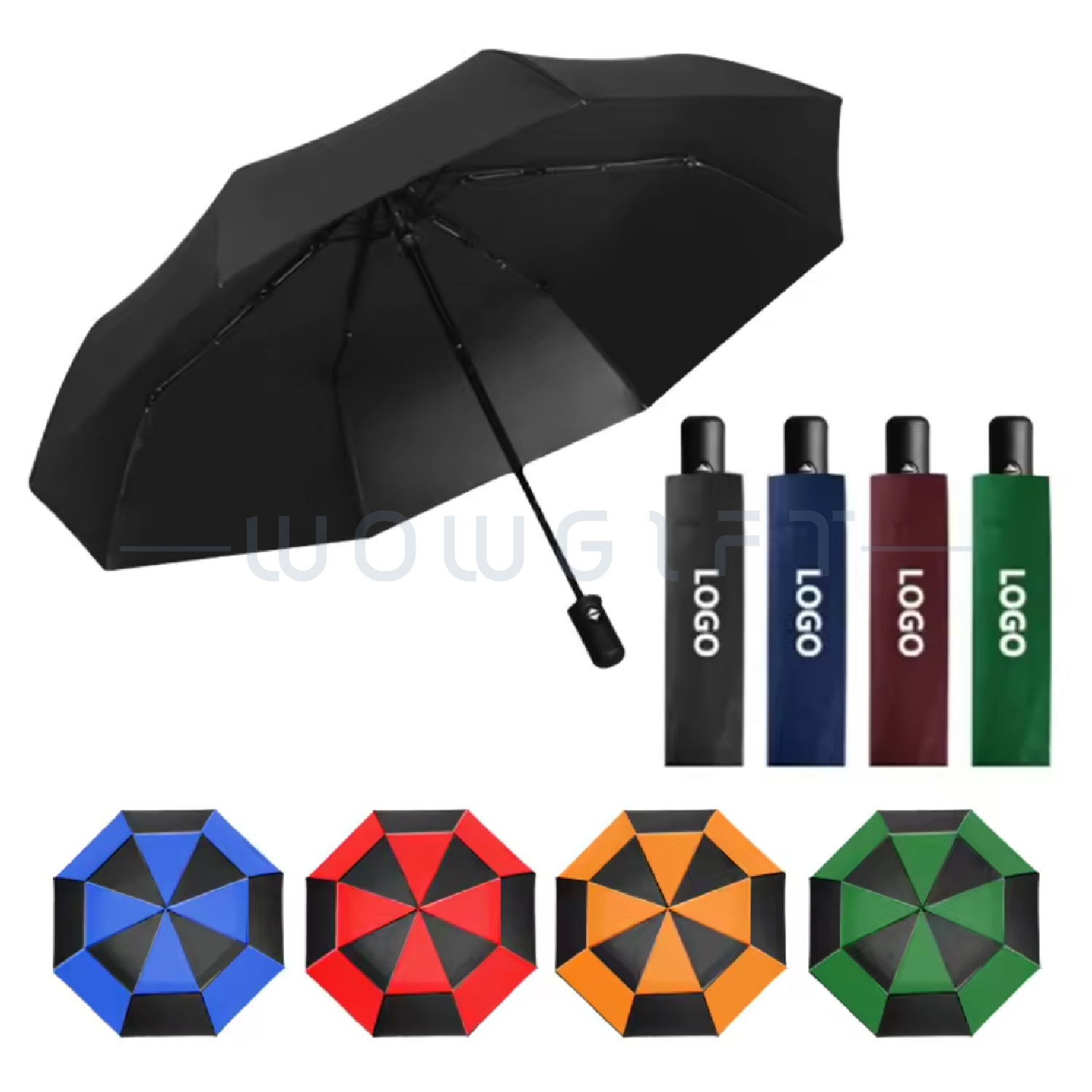 自動商務折疊雨傘客製．可印LOGO