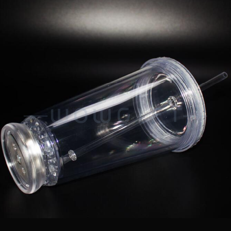 LED 發光雙層吸管杯客製．夜光杯／廣告杯／派對杯／活動贈品