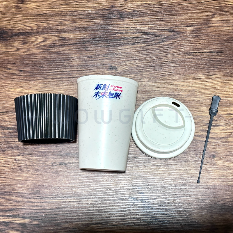 客製小麥桔梗環保杯．ESG永續咖啡杯．企業品牌禮品