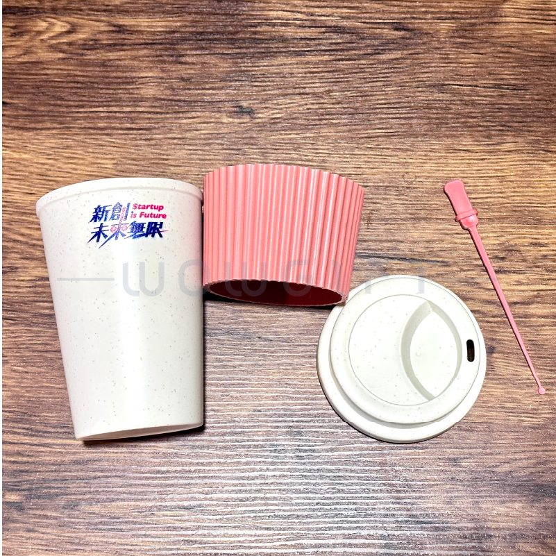 客製小麥桔梗環保杯．ESG永續咖啡杯．企業品牌禮品